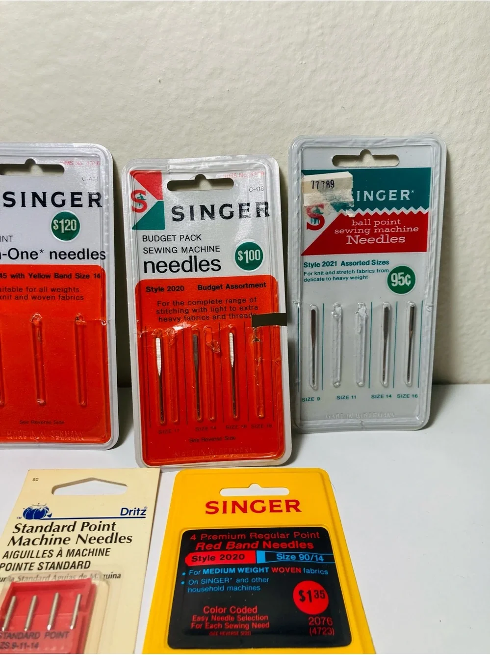 Vintage Assorted Sewing Machine Needles Assortment incl Singer